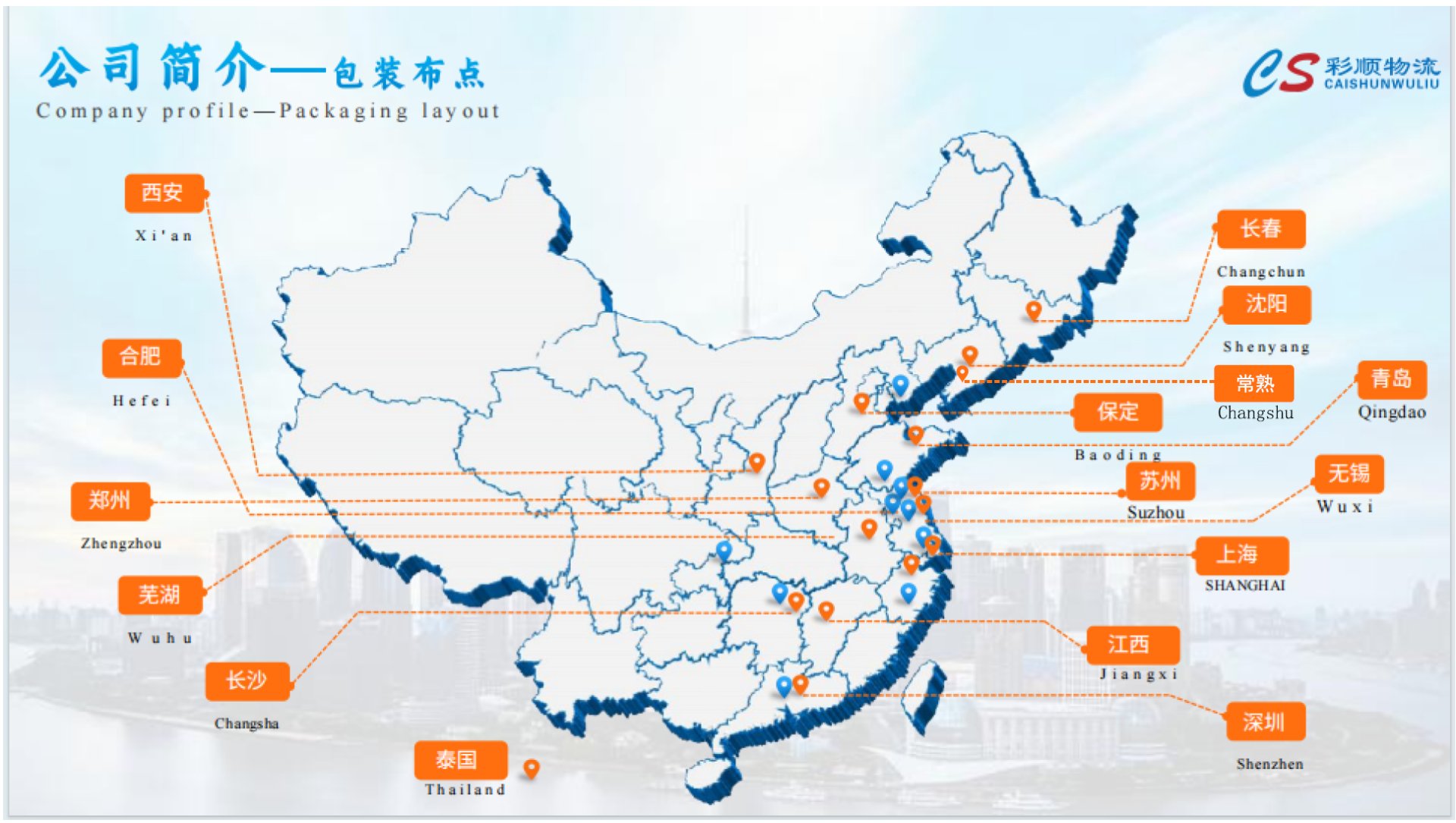 包装布局全国网点